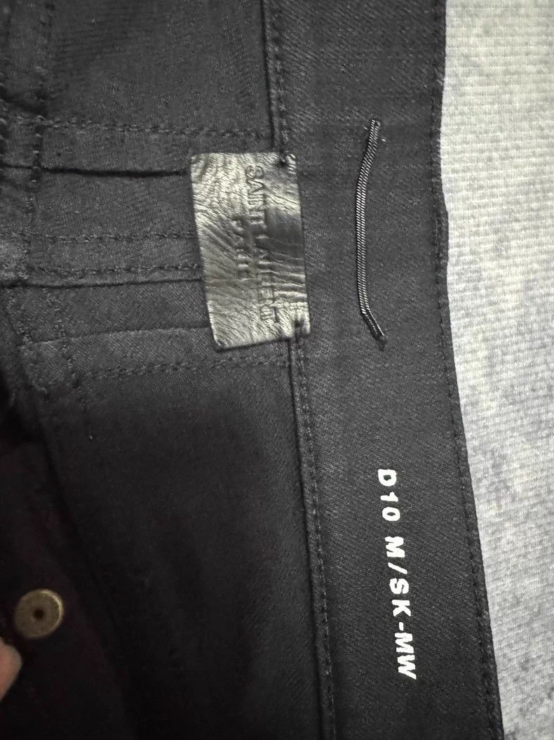 Saint Laurent Paris Saint Laurent Distressed Black Jeans with Fringes- DMC Size US 31 - 4 Thumbnail