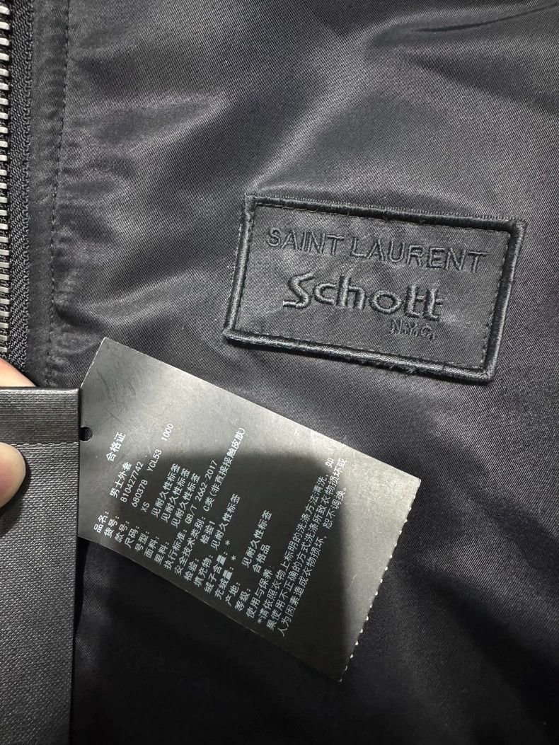 Saint Laurent Paris Saint Laurent Pilot Jacket in Black Leather- DMC Size US XS / EU 42 / 0 - 3 Thumbnail