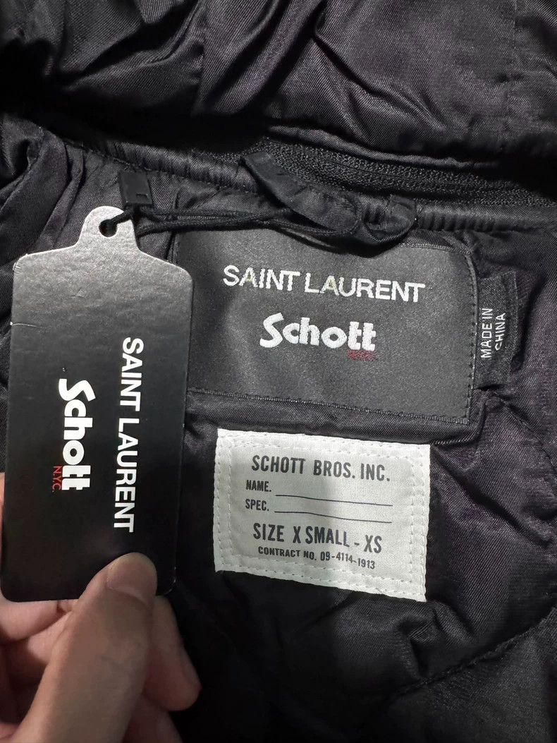 Saint Laurent Paris Saint Laurent Pilot Jacket in Black Leather- DMC Size US XS / EU 42 / 0 - 4 Thumbnail