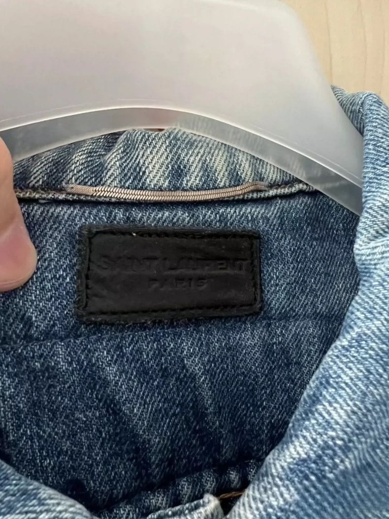 Saint Laurent Paris SAINT LAURENT Vintage Distressed Denim Jacket- DMC Size US M / EU 48-50 / 2 - 5 Thumbnail