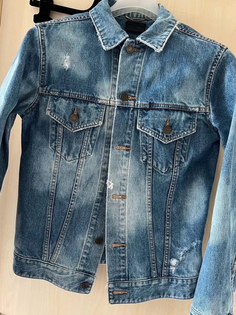 Saint Laurent Paris SAINT LAURENT Vintage Distressed Denim Jacket- DMC Size US M / EU 48-50 / 2 - 2 Thumbnail