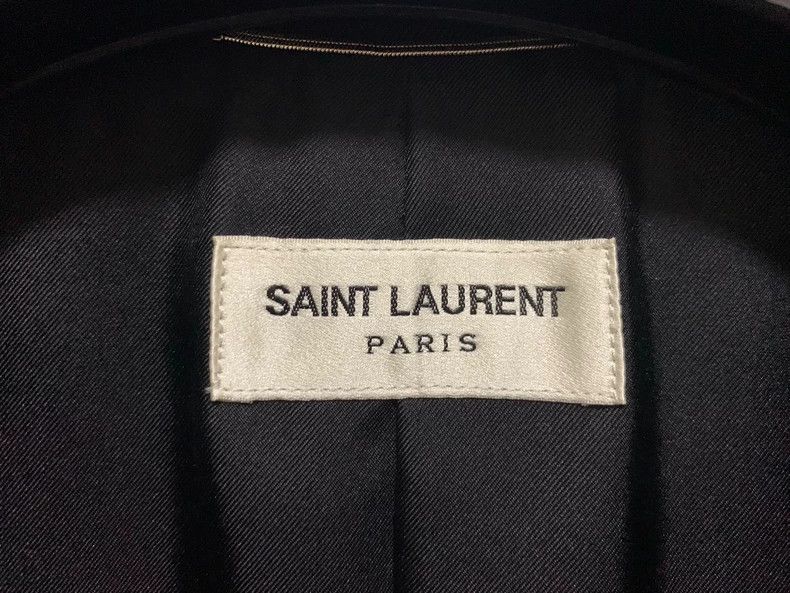 Saint Laurent Paris Saint Laurent Black Shearling Trimmed Blazer- DMC Size US L / EU 52-54 / 3 - 3 Thumbnail