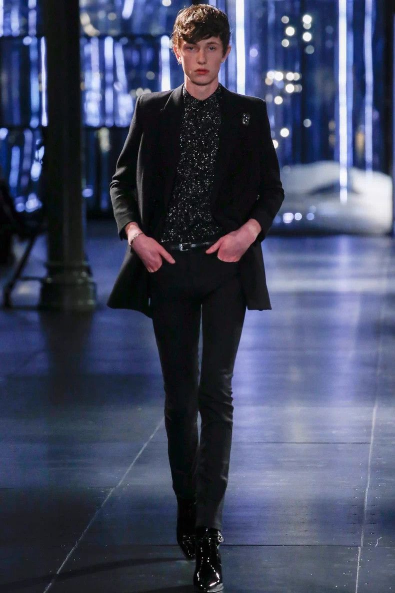 Saint Laurent Paris Saint Laurent Irregular Silk Starry Shirt- DMC Size US L / EU 52-54 / 3 - 9 Thumbnail