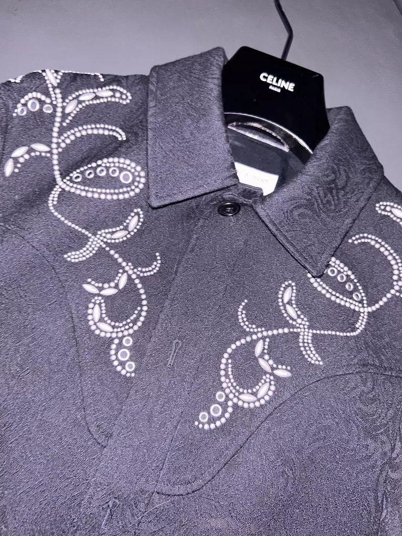 Saint Laurent Paris Saint Laurent Beaded Jacket with Wool Design- DMC Size US L / EU 52-54 / 3 - 4 Thumbnail