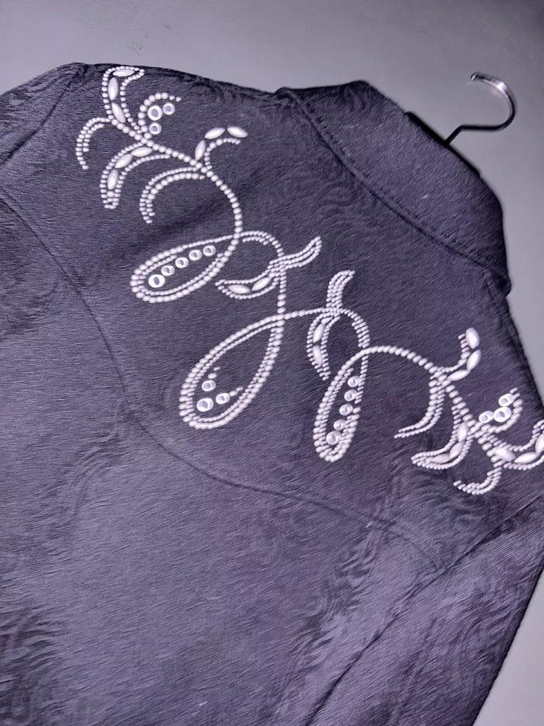 Saint Laurent Paris Saint Laurent Beaded Jacket with Wool Design- DMC Size US L / EU 52-54 / 3 - 3 Thumbnail
