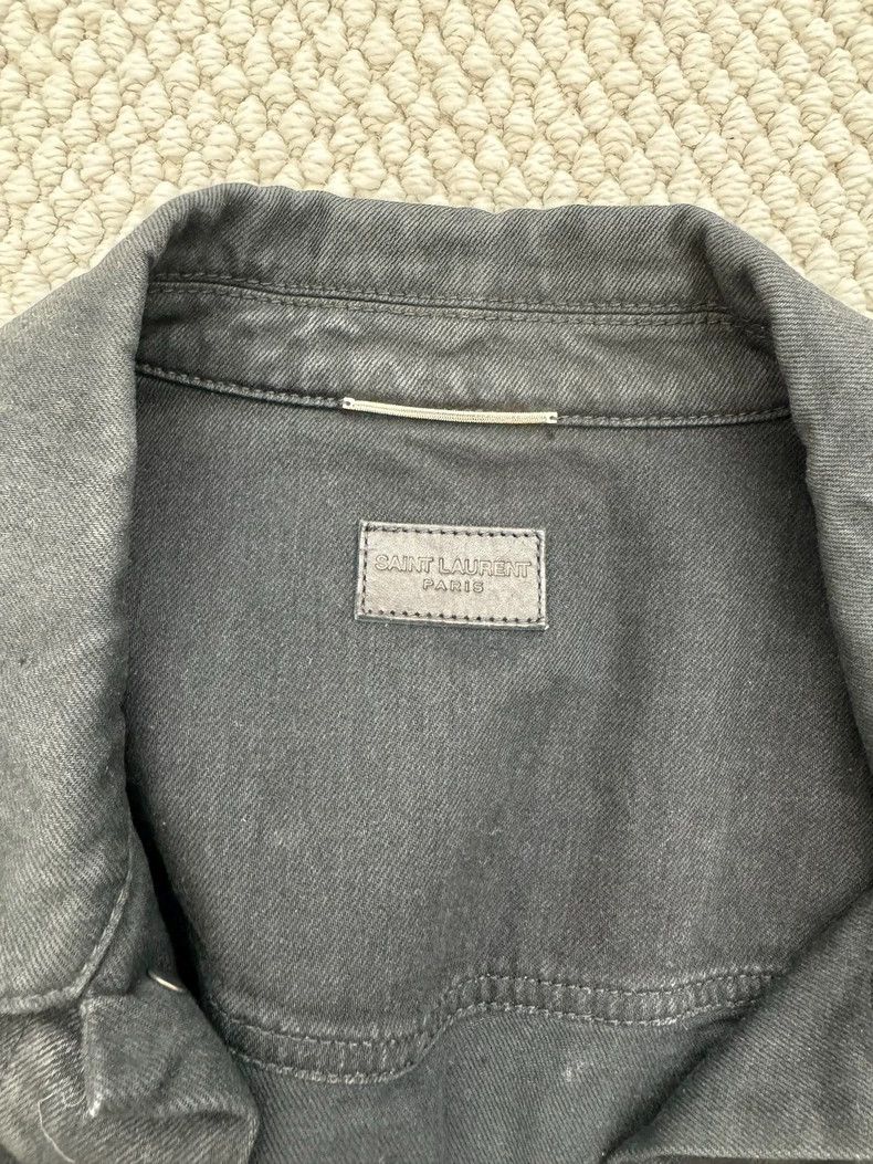 Yves Saint Laurent Saint Laurent Black Denim Jacket Classic Style- DMC Size US L / EU 52-54 / 3 - 5 Thumbnail