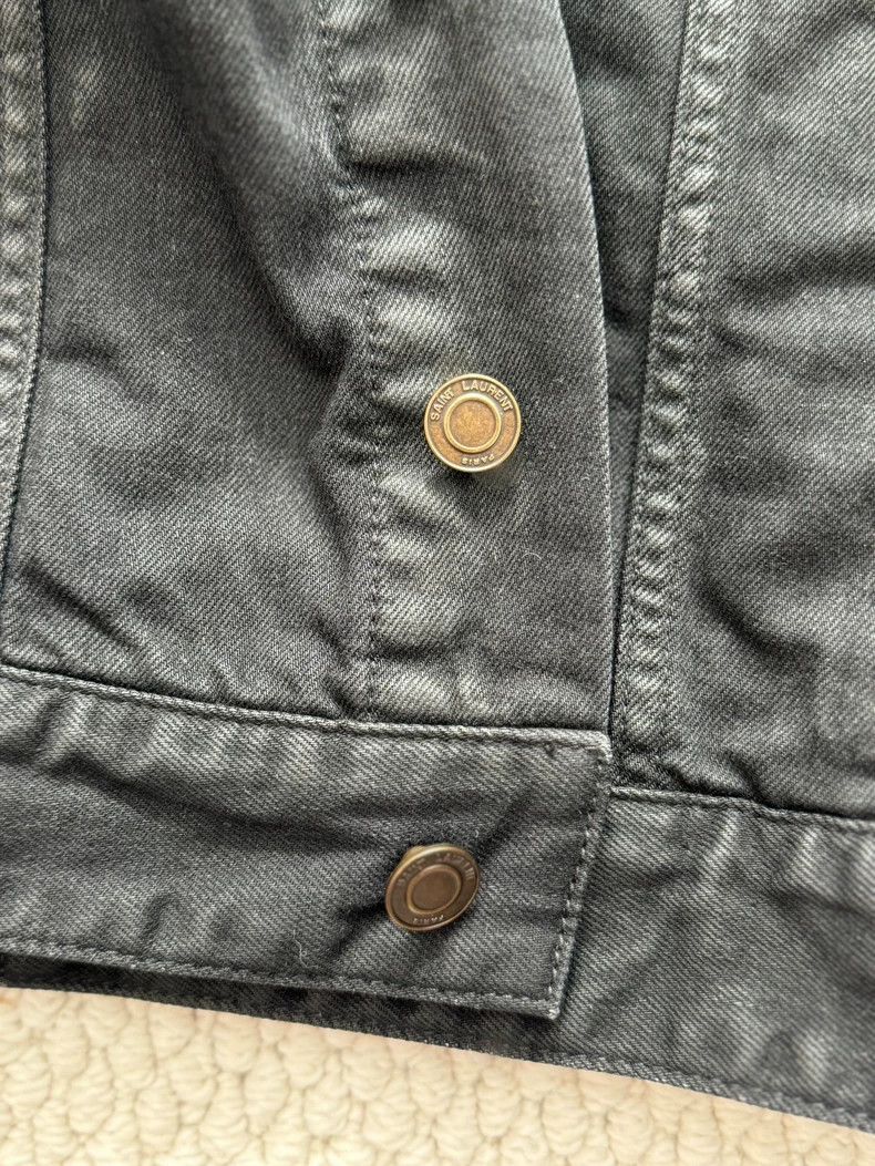 Yves Saint Laurent Saint Laurent Black Denim Jacket Classic Style- DMC Size US L / EU 52-54 / 3 - 8 Thumbnail