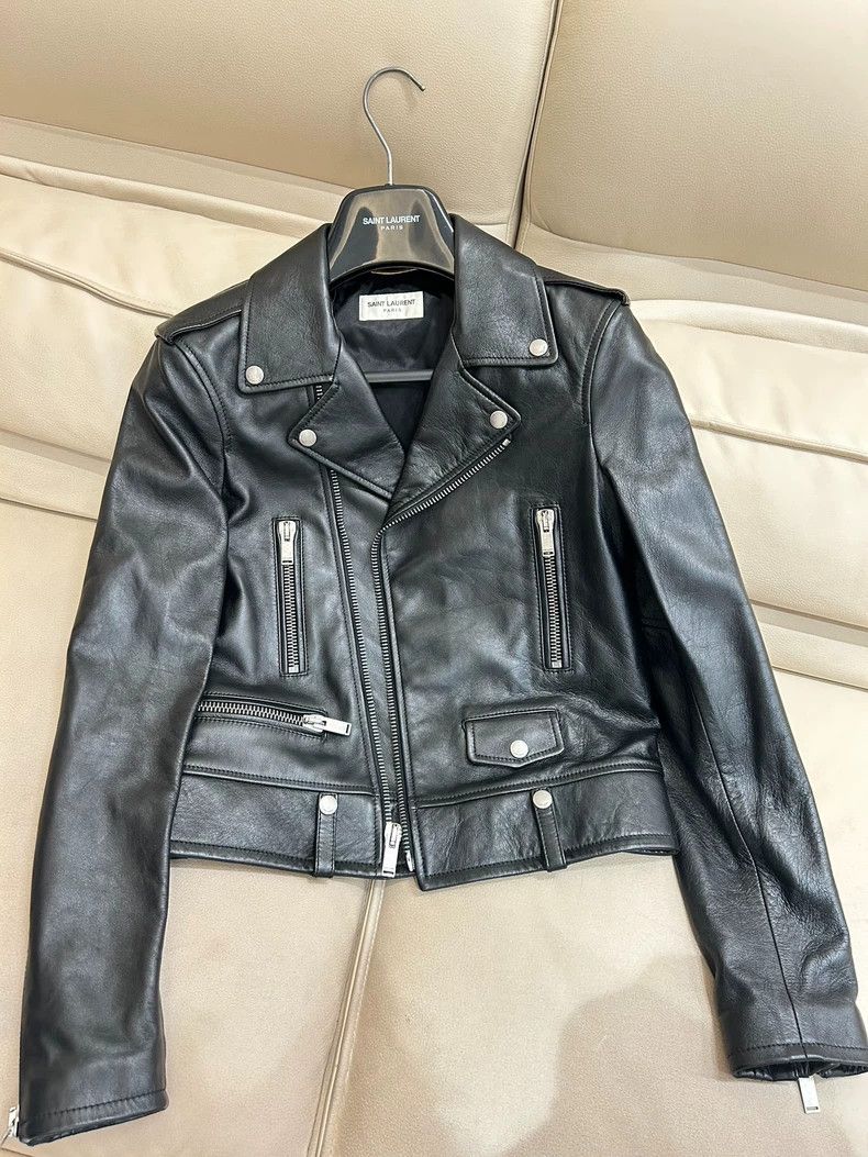 Saint Laurent Paris Saint Laurent Floral Biker Leather Jacket- DMC Size US S / EU 44-46 / 1 - 2 Thumbnail