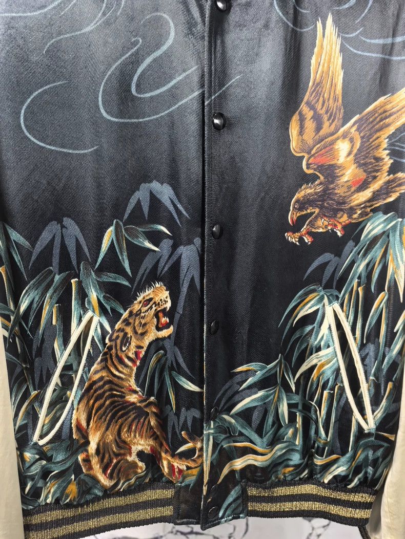 Saint Laurent Paris Saint Laurent Silk Tiger Eagle Jacket 16SS- DMC Size US XXL / EU 58 / 5 - 2 Thumbnail