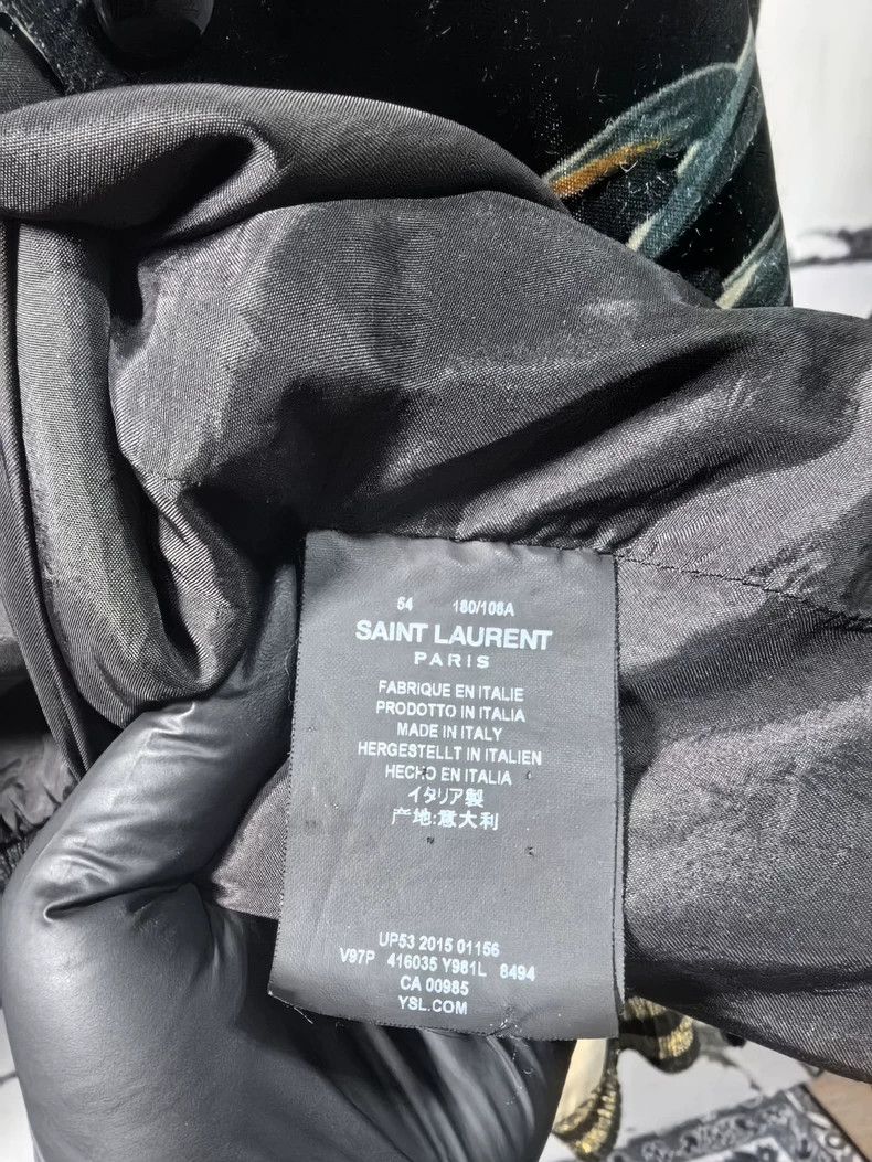 Saint Laurent Paris Saint Laurent Silk Tiger Eagle Jacket 16SS- DMC Size US XXL / EU 58 / 5 - 6 Thumbnail