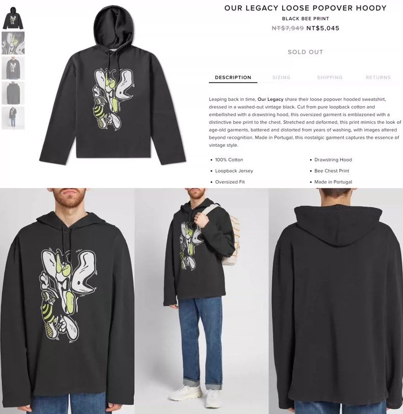 Our Legacy Loose Hoodie with Graphic Design- DMC Size US M / EU 48-50 / 2 - 3 Thumbnail