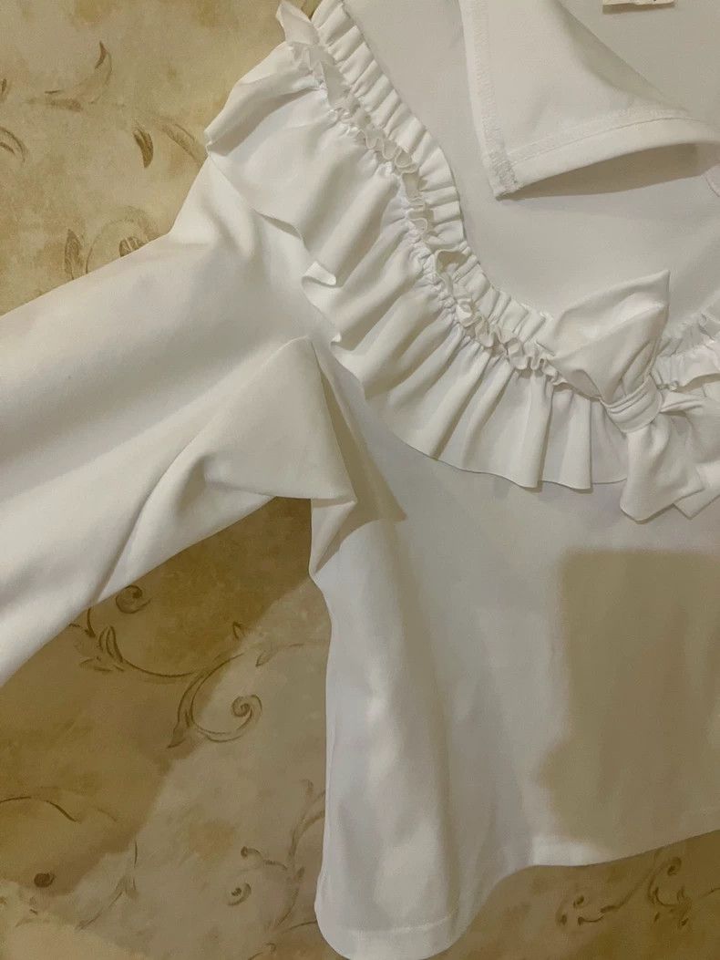 Comme des Garcons Comme des Garçons Ruffled White Shirt- DMC Size US S / EU 44-46 / 1 - 3 Thumbnail