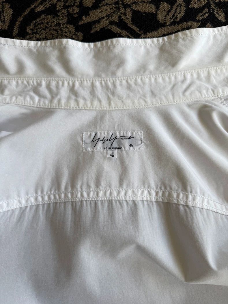 Yohji Yamamoto Yohji Yamamoto Pour Homme White Shirt- DMC Size US M / EU 48-50 / 2 - 5 Thumbnail