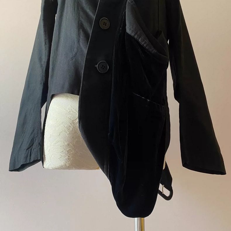 Yohji Yamamoto Vintage Yohji Yamamoto Velvet Pocket Jacket- DMC Size US S / EU 44-46 / 1 - 3 Thumbnail