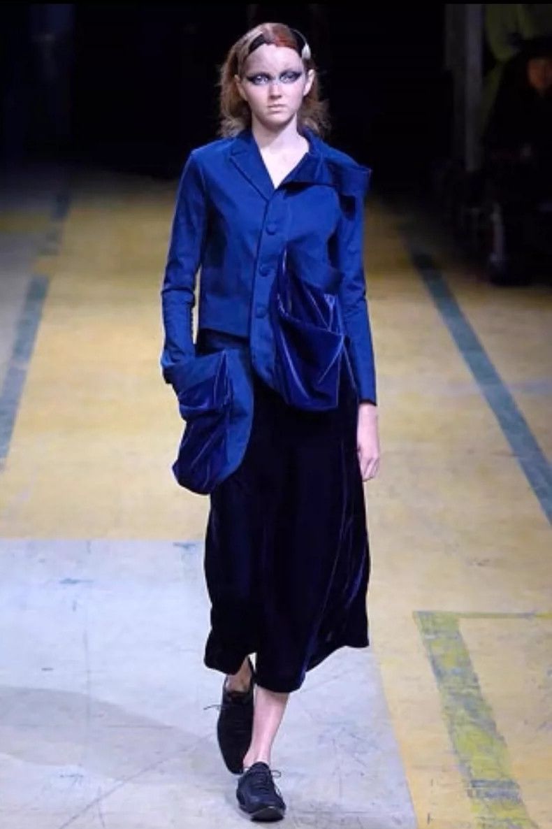 Yohji Yamamoto Vintage Yohji Yamamoto Velvet Pocket Jacket- DMC Size US S / EU 44-46 / 1 - 7 Thumbnail