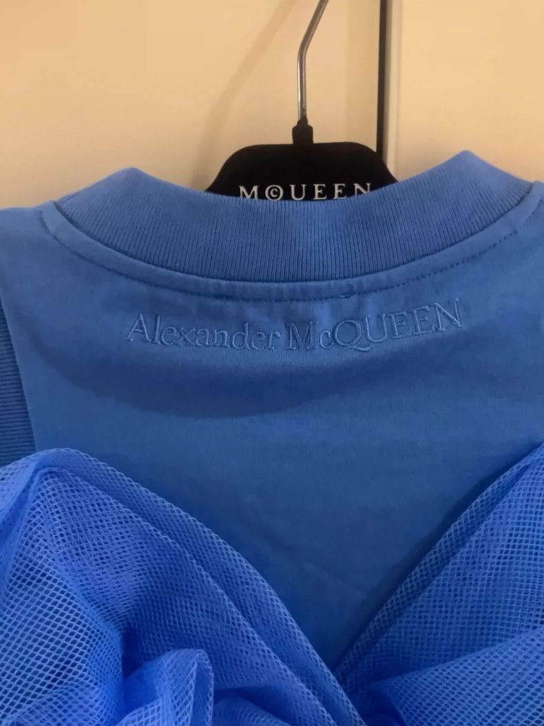 Alexander McQueen New Alexander McQueen Designer Blue Dress with Tags- DMC Size US 31 - 8 Thumbnail
