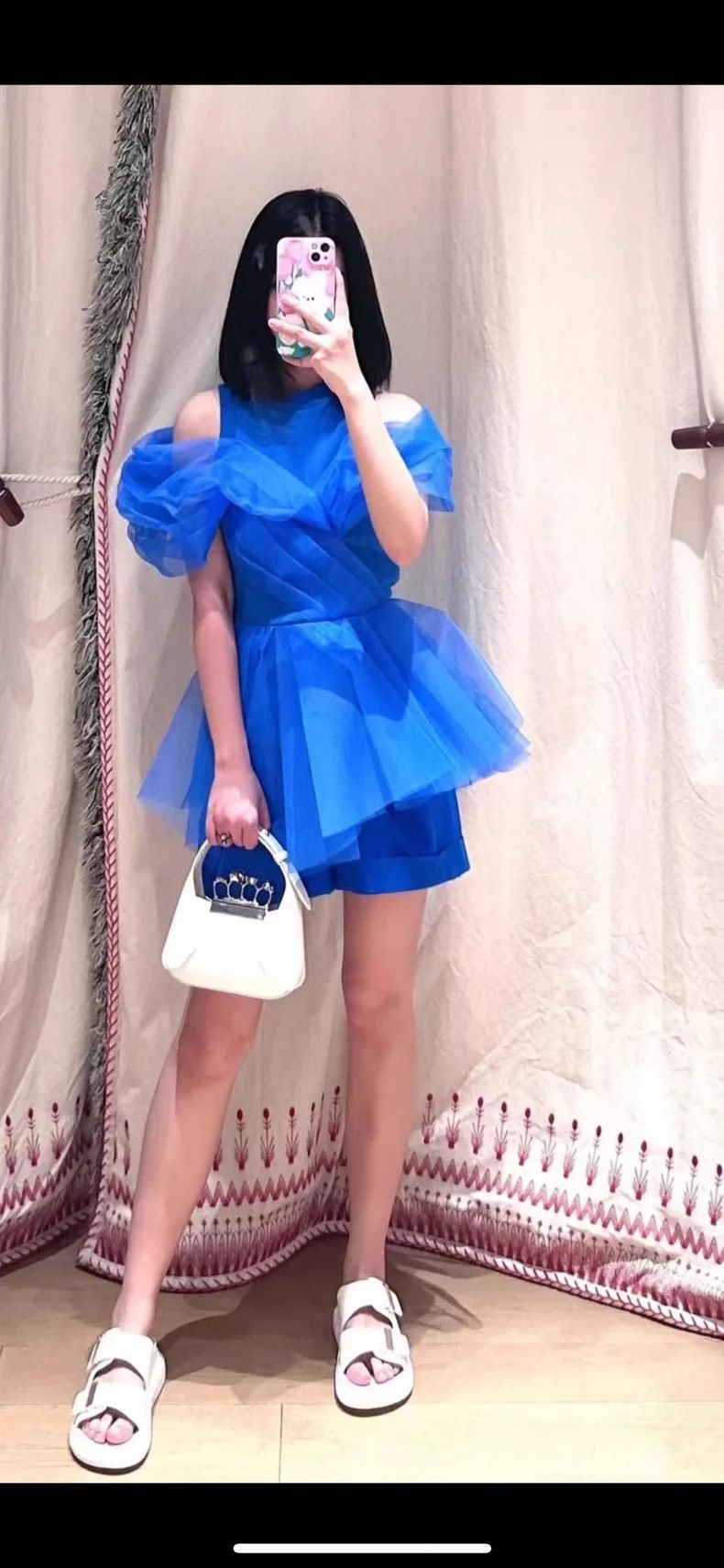 Alexander McQueen New Alexander McQueen Designer Blue Dress with Tags- DMC Size US 31 - 9 Thumbnail