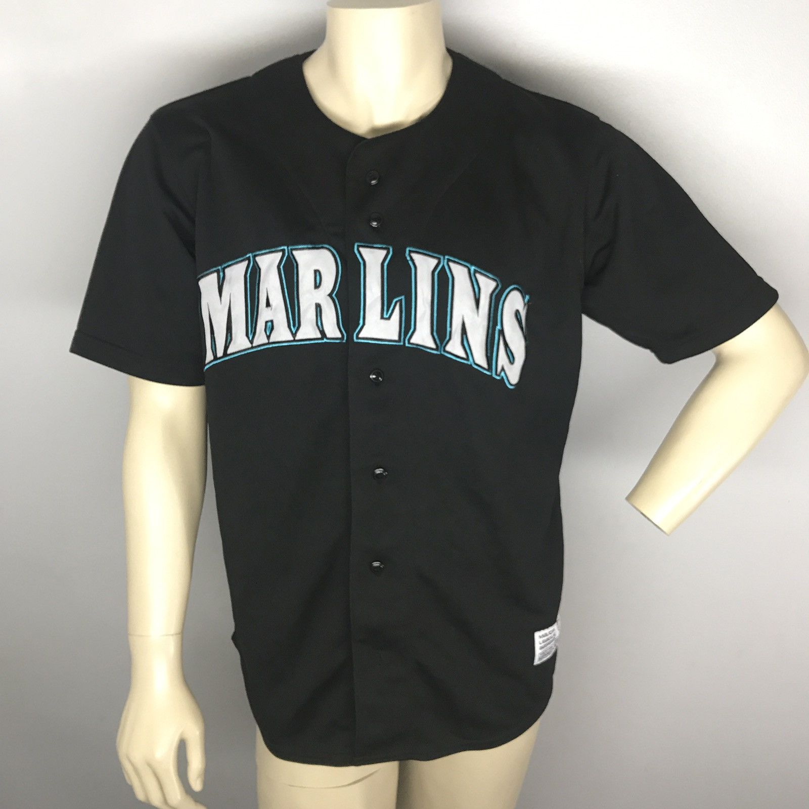 HTF Vintage MARLINS Blk/Gray Stitched Sewn True Fan MLB Baseball