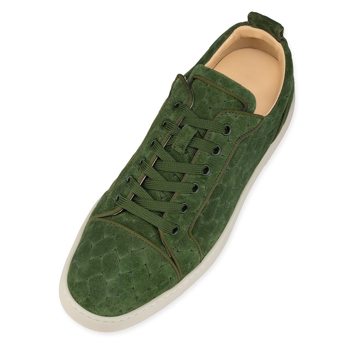 Christian Louboutin Louis Junior with Vertlaine green leather low top sneakers Size US 8 / EU 41 - 4 Thumbnail