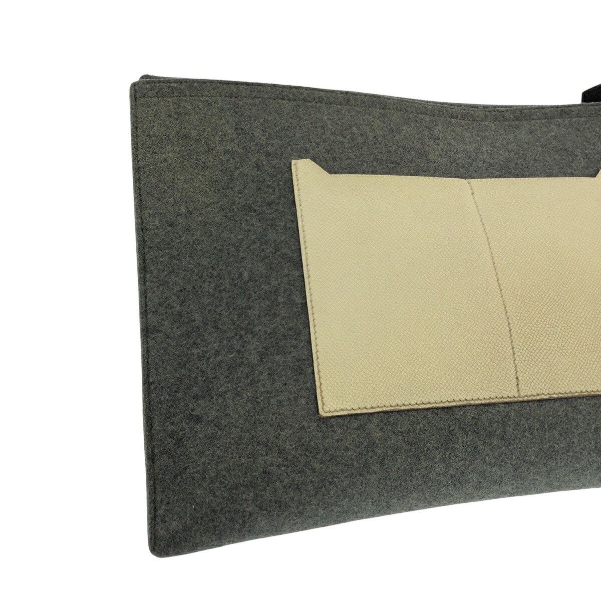 Hermes Hermes Hermes Tout Doux Felt Veau Epsom Clutch Bag Leather Clutch Bag Stamp D DUTY FREE for USA Size ONE SIZE - 6 Thumbnail
