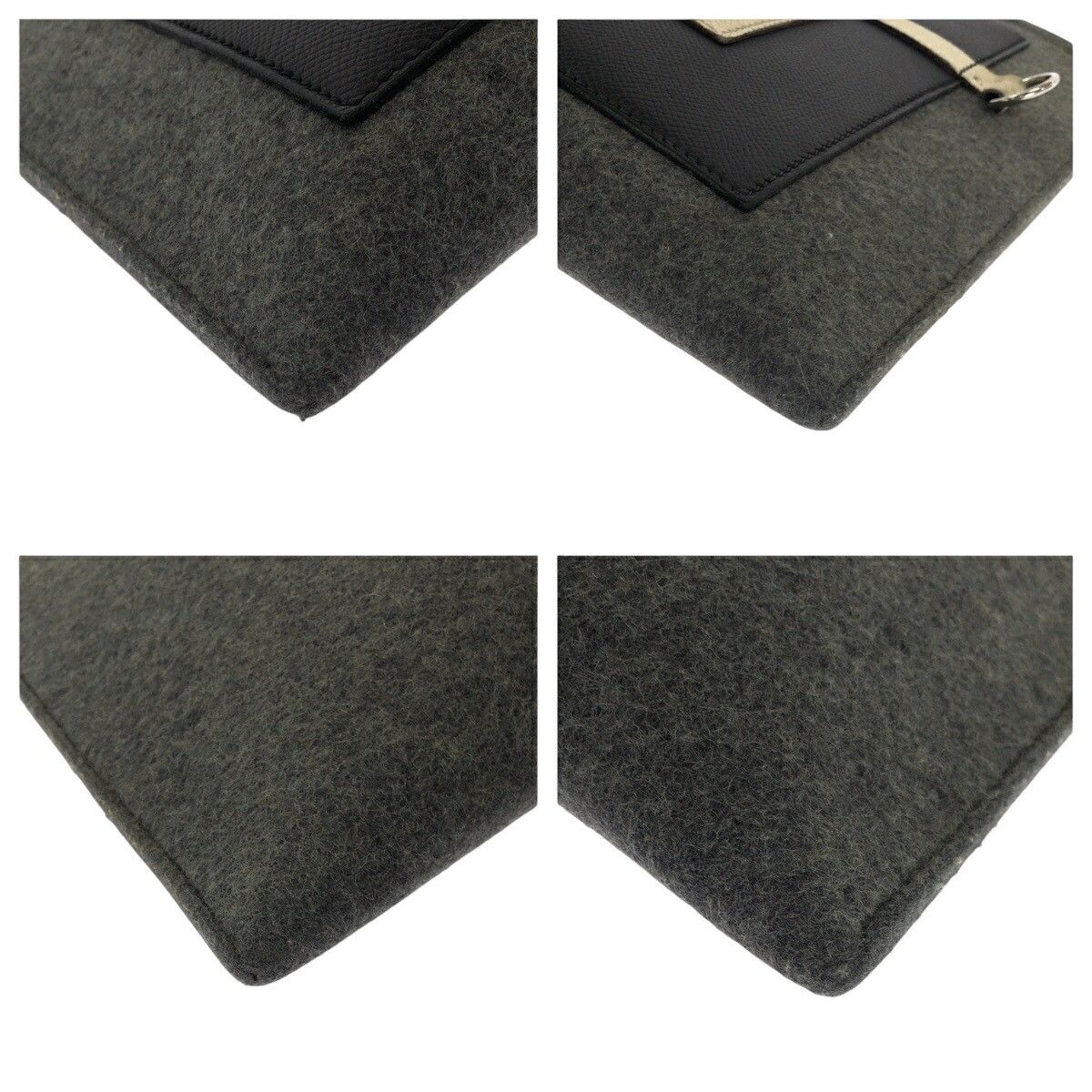 Hermes Hermes Hermes Tout Doux Felt Veau Epsom Clutch Bag Leather Clutch Bag Stamp D DUTY FREE for USA Size ONE SIZE - 3 Thumbnail