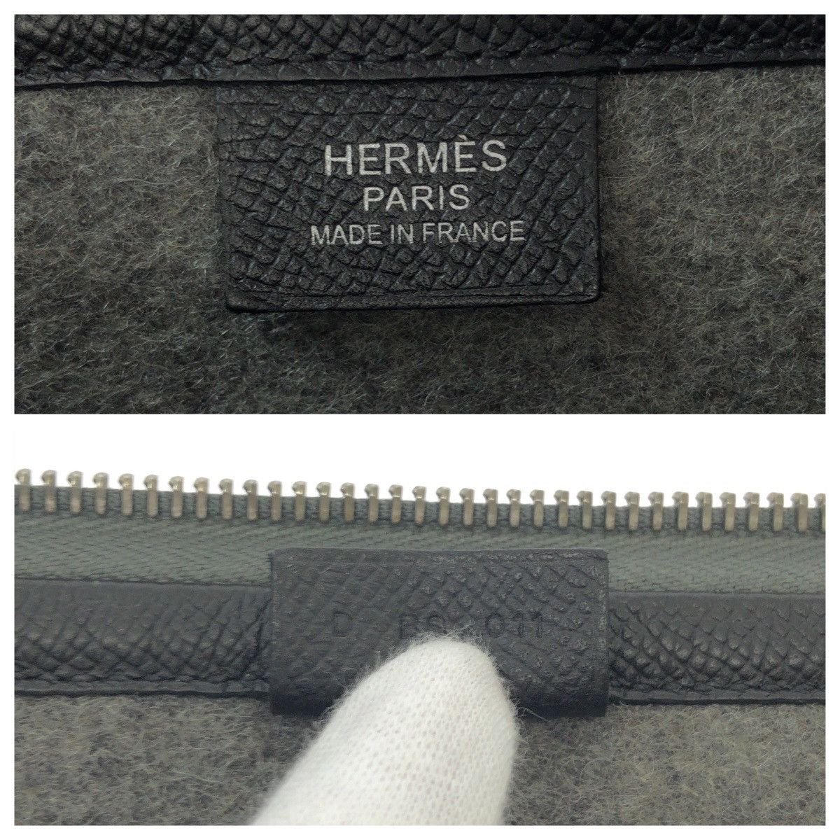 Hermes Hermes Hermes Tout Doux Felt Veau Epsom Clutch Bag Leather Clutch Bag Stamp D DUTY FREE for USA Size ONE SIZE - 4 Thumbnail