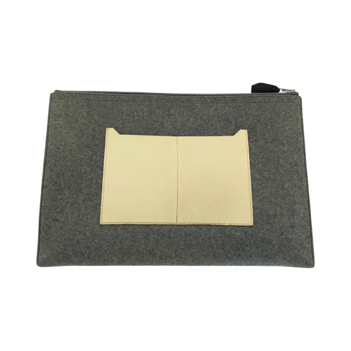 Hermes Hermes Hermes Tout Doux Felt Veau Epsom Clutch Bag Leather Clutch Bag Stamp D DUTY FREE for USA Size ONE SIZE - 2 Thumbnail