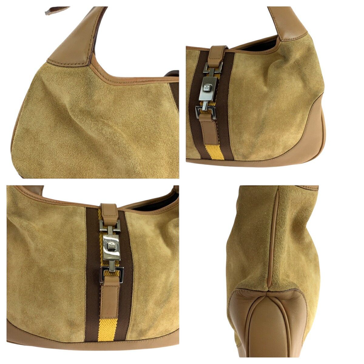 Gucci Gucci Gucci Suede/Leather Jackie Shelle Shoulder Bag 0013306 Suede Shoulder Bag 001 3306 DUTY FREE for USA Size ONE SIZE - 5 Thumbnail
