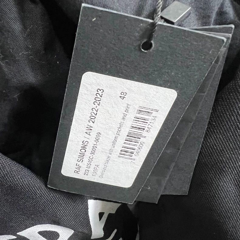 Raf Simons Raf Simons Black Graphic Blazer Jacket- DMC Size US L / EU 52-54 / 3 - 2 Thumbnail