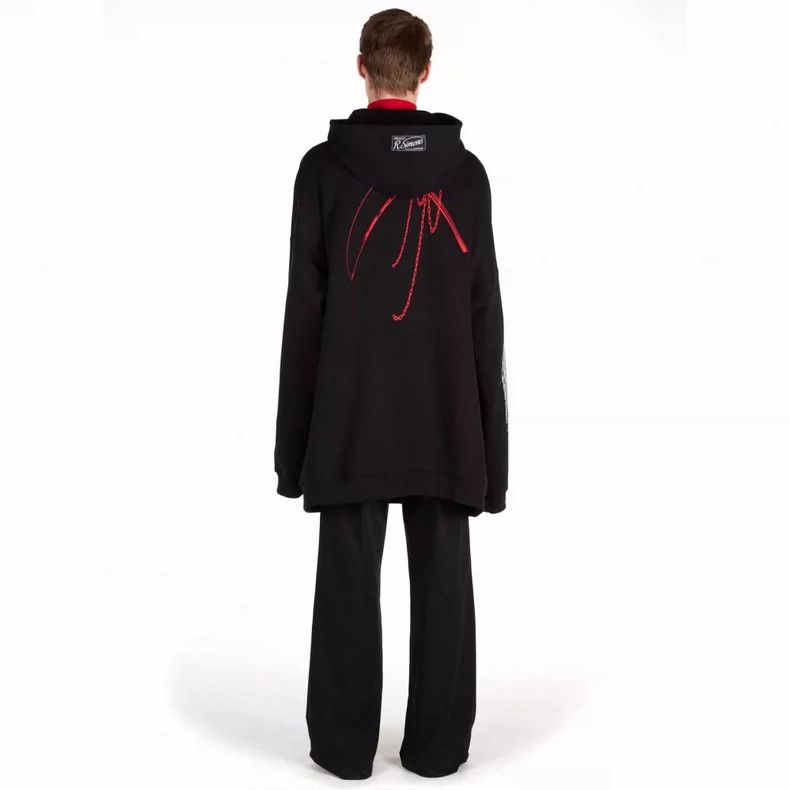 Raf Simons Raf Simons Oversized Hoodie with Chain Design- DMC Size US L / EU 52-54 / 3 - 4 Thumbnail