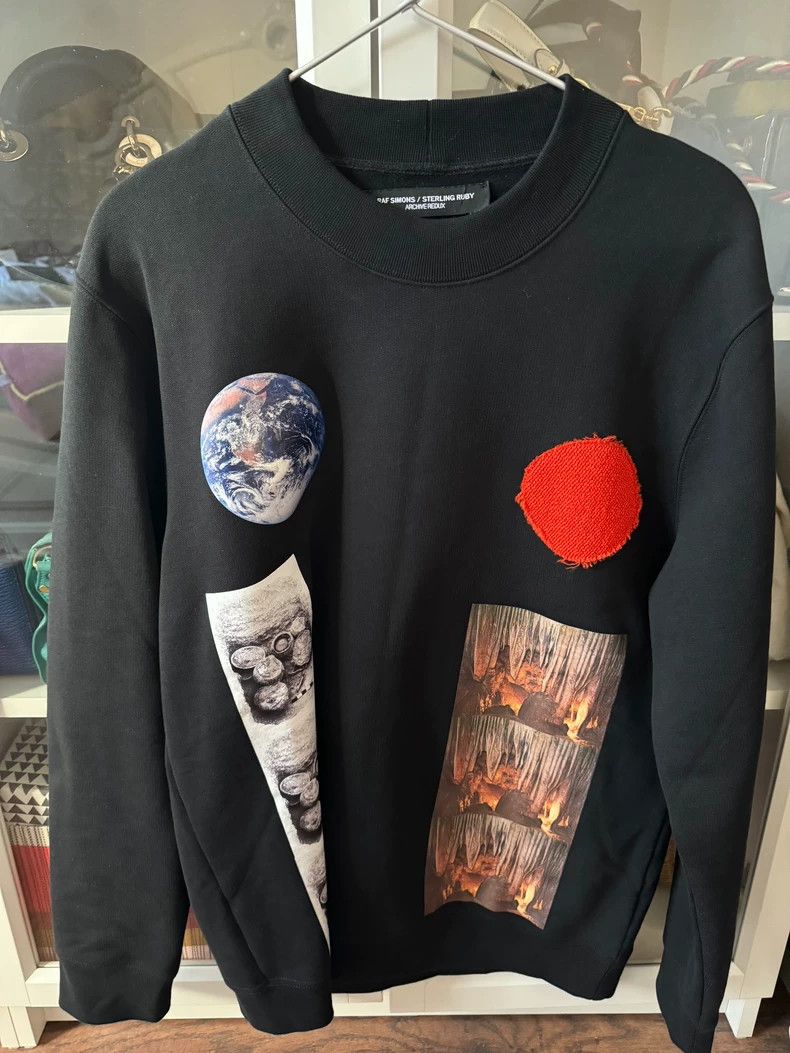 Raf Simons Raf Simons Earth Graphic Black Sweatshirt- DMC Size US M / EU 48-50 / 2 - 2 Thumbnail