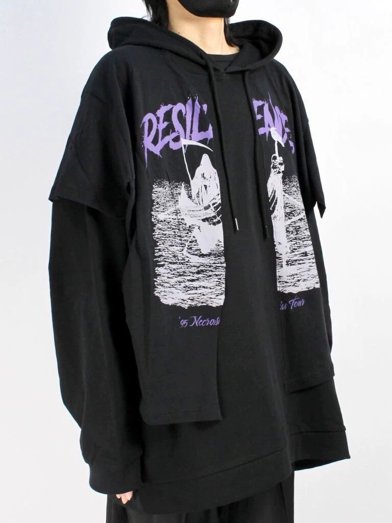 Raf Simons RAF SIMONS Graphic Print Oversized Hoodie- DMC Size US L / EU 52-54 / 3 - 7 Thumbnail