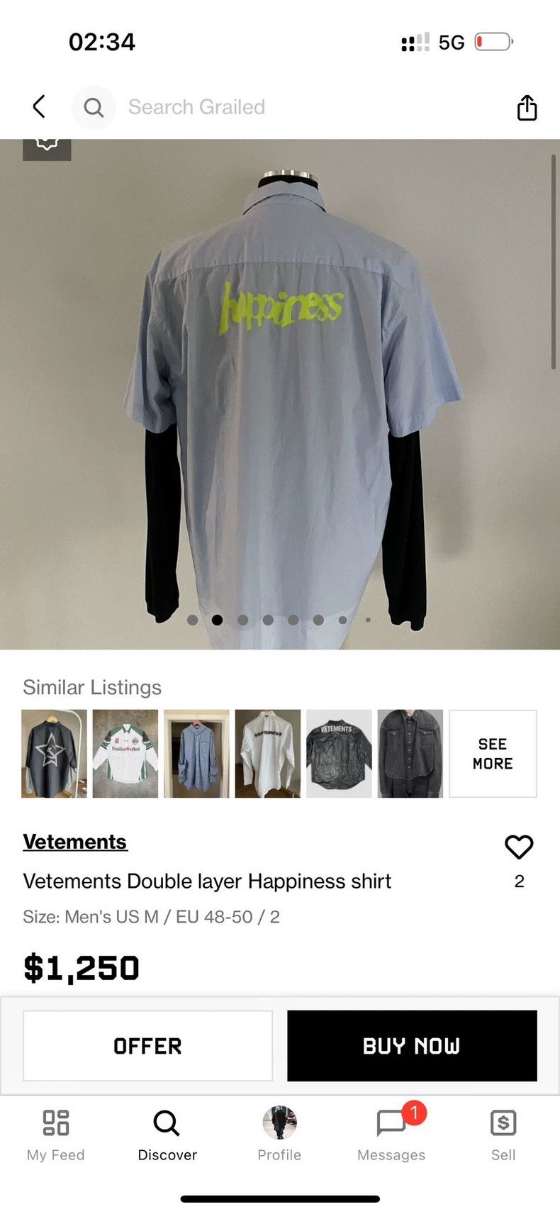 Vetements Vetements Logo Layered Button-Up Shirt- DMC Size US XXL / EU 58 / 5 - 3 Thumbnail