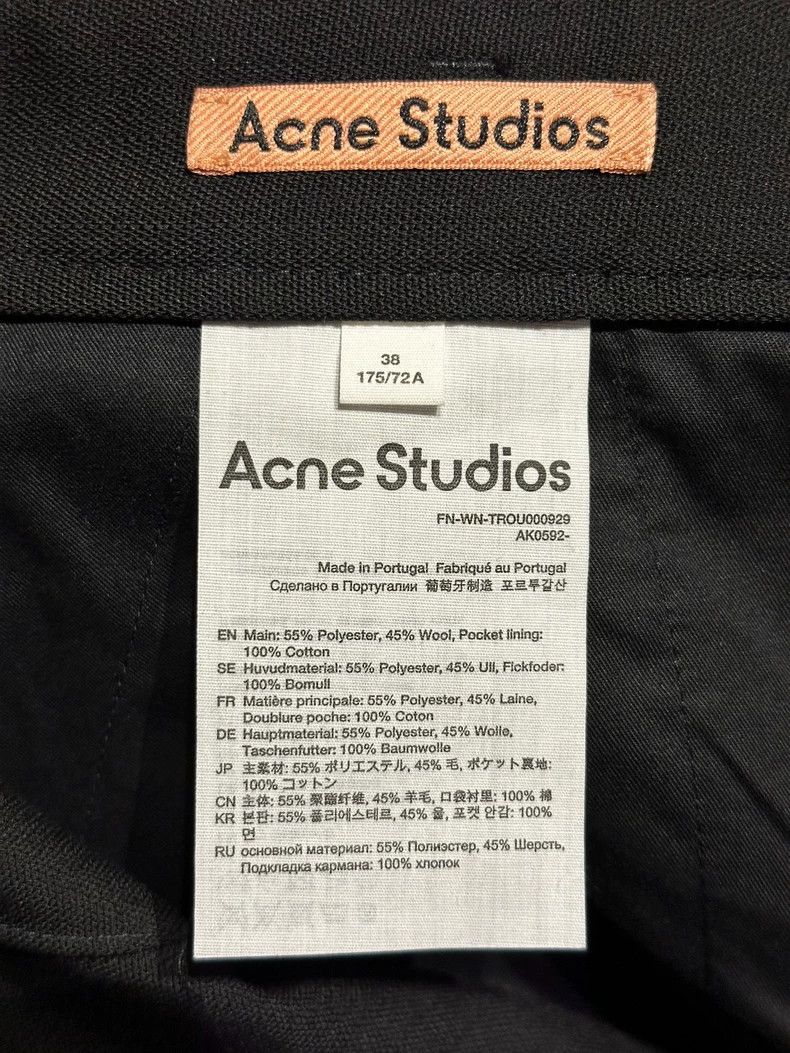 Acne Studios Acne Studios Black Suit Trousers- DMC Size US 38 / EU 54 - 3 Thumbnail
