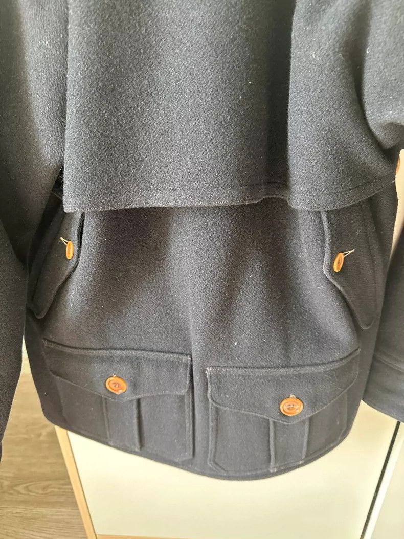 Freewheelers Freewheelers Black Wool Multi-Pocket Coat- DMC Size US L / EU 52-54 / 3 - 7 Thumbnail