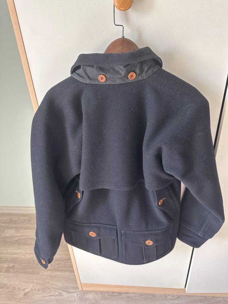 Freewheelers Freewheelers Black Wool Multi-Pocket Coat- DMC Size US L / EU 52-54 / 3 - 6 Thumbnail