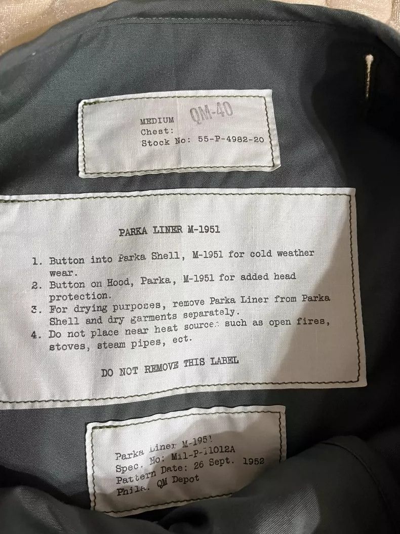The Real McCoy's The Real McCoy's Vintage Military Parka Liner- DMC Size US M / EU 48-50 / 2 - 3 Thumbnail