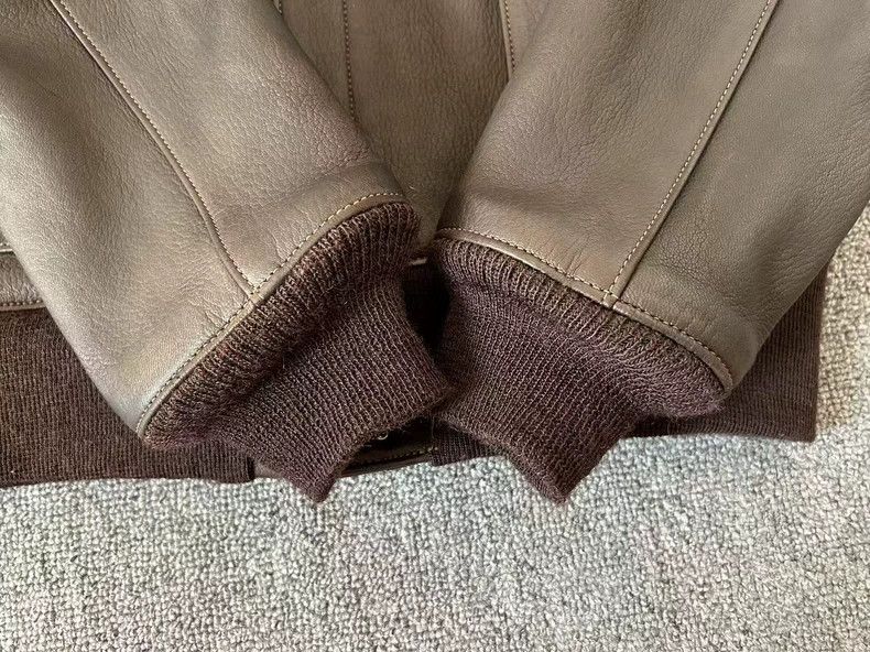 The Real McCoy's Real McCoy A2 Brown Leather Flight Jacket- DMC Size US M / EU 48-50 / 2 - 7 Thumbnail
