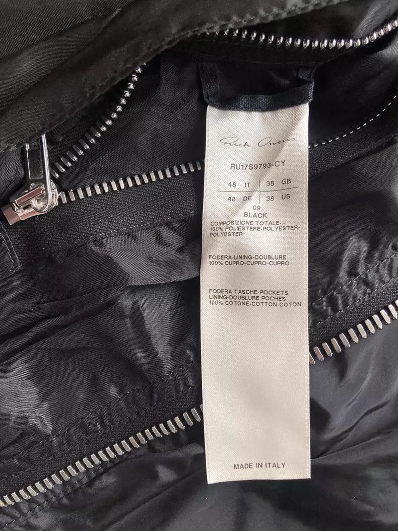 Rick Owens Rick Owens Black Zippered Bomber Jacket- DMC Size US M / EU 48-50 / 2 - 7 Thumbnail