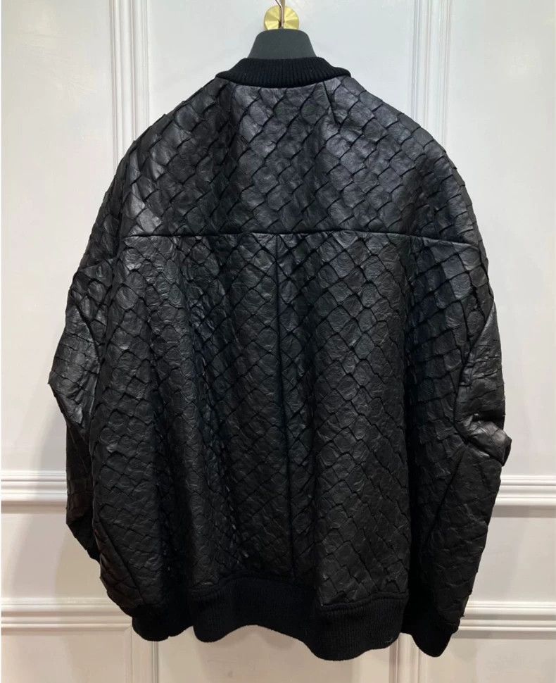 Rick Owens Rick Owens Black Bomber Jacket with Scales- DMC Size US M / EU 48-50 / 2 - 2 Thumbnail