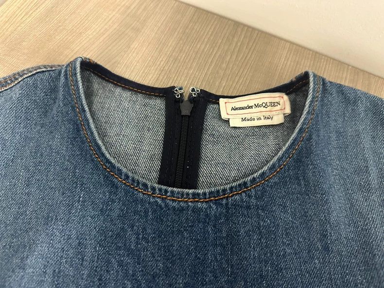 Alexander McQueen Alexander McQueen Sleeveless Denim Top- DMC Size US L / EU 52-54 / 3 - 2 Thumbnail