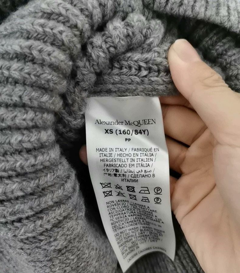 Alexander McQueen Long Gray Knit Cardigan Sweater Coat- DMC Size US M / EU 48-50 / 2 - 7 Thumbnail