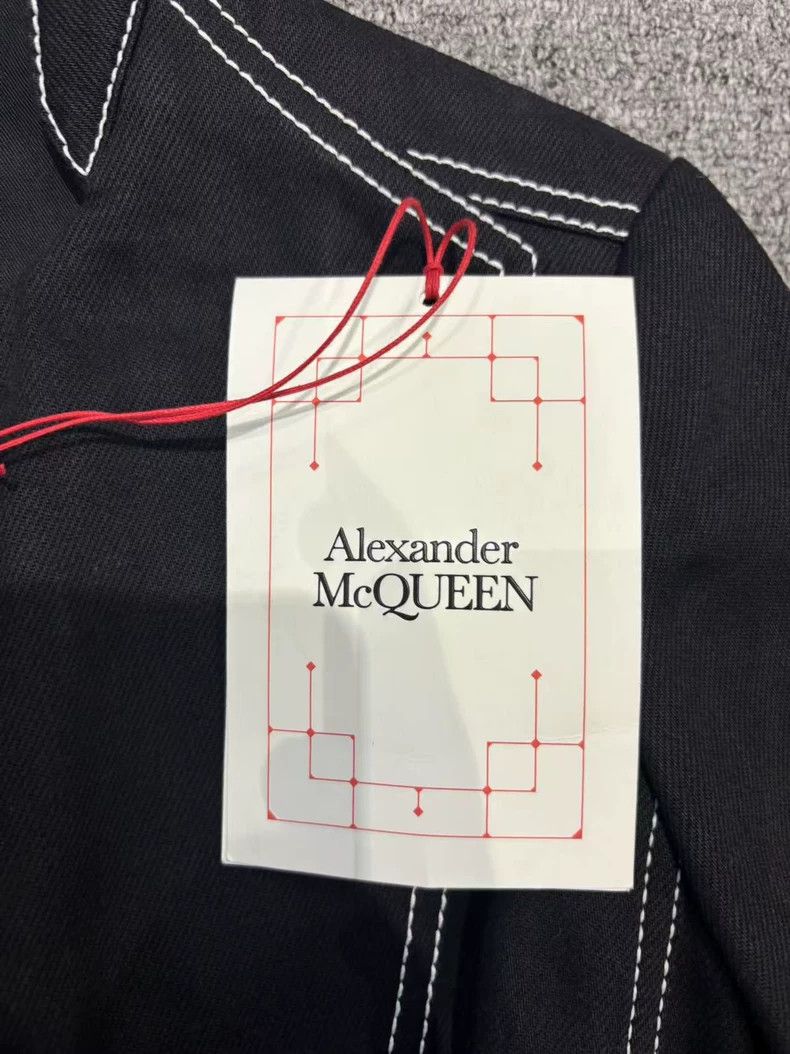 Alexander McQueen Alexander McQueen Black Denim Jacket with Ruffles- DMC Size US S / EU 44-46 / 1 - 3 Thumbnail