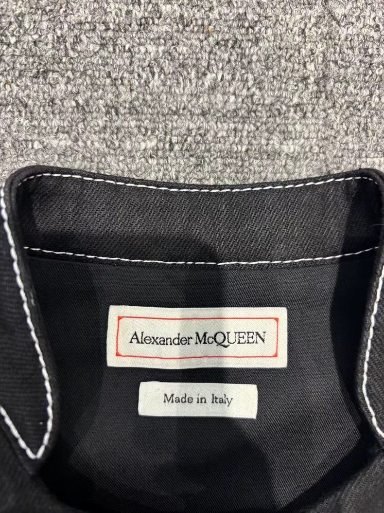Alexander McQueen Alexander McQueen Black Denim Jacket with Ruffles- DMC Size US S / EU 44-46 / 1 - 2 Thumbnail