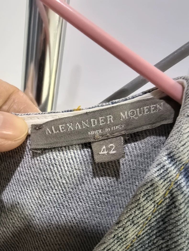 Alexander McQueen Alexander McQueen Denim Fishtail Dress Size 42- DMC Size US 31 - 3 Thumbnail