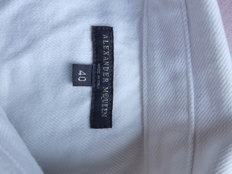 Alexander McQueen Alexander McQueen White Denim Dress- DMC Size US 31 - 6 Thumbnail