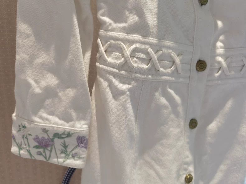 Alexander McQueen Alexander McQueen White Denim Dress- DMC Size US 31 - 4 Thumbnail