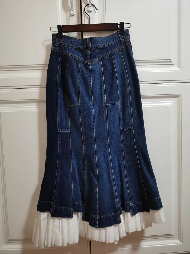 Alexander McQueen Alexander McQueen Denim Mermaid Skirt- DMC Size US 31 - 2 Thumbnail