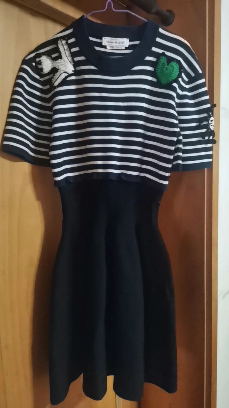 Alexander McQueen Alexander McQueen Striped Wool Blend Dress- DMC Size US L / EU 52-54 / 3 - 2 Thumbnail