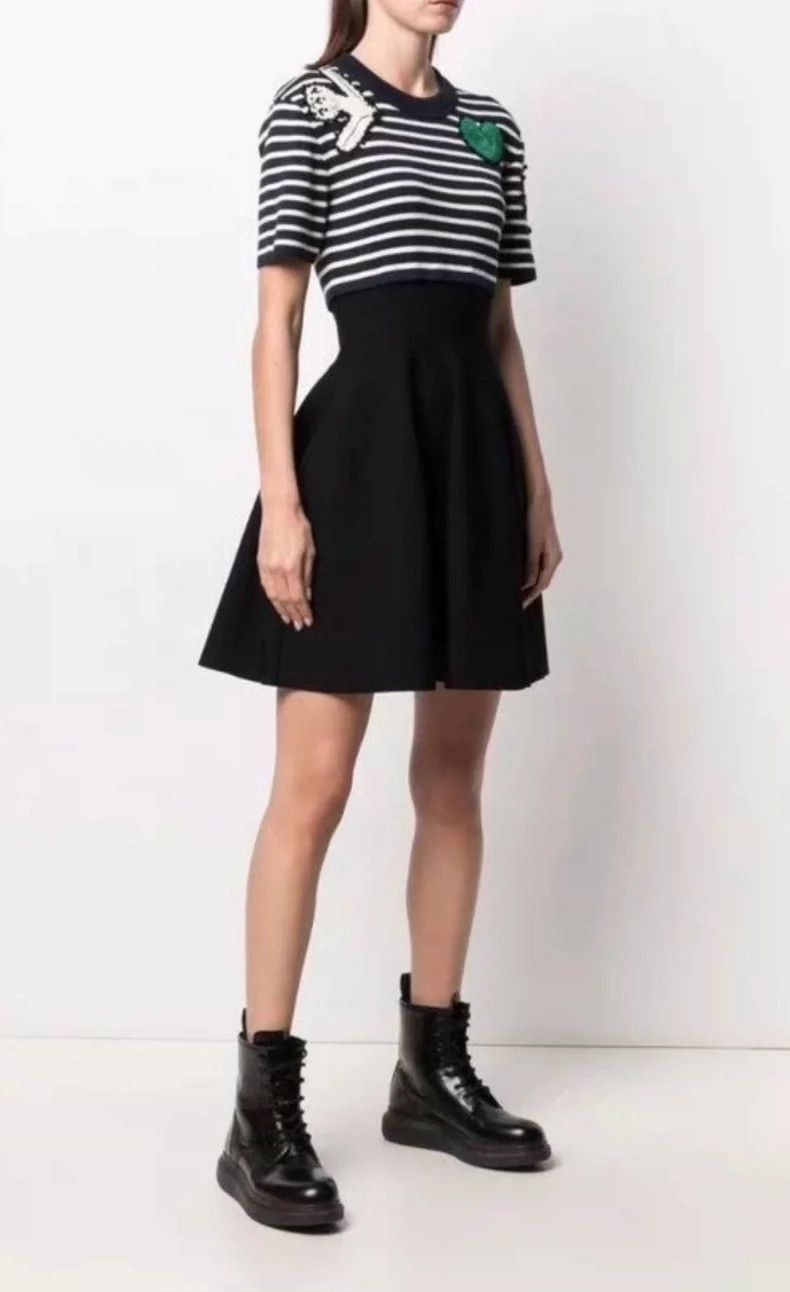 Alexander McQueen Alexander McQueen Striped Wool Blend Dress- DMC Size US L / EU 52-54 / 3 - 8 Thumbnail